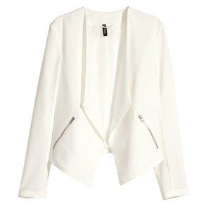 Off White Crepe Blazer